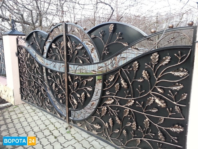кованые откатные ворота Киев